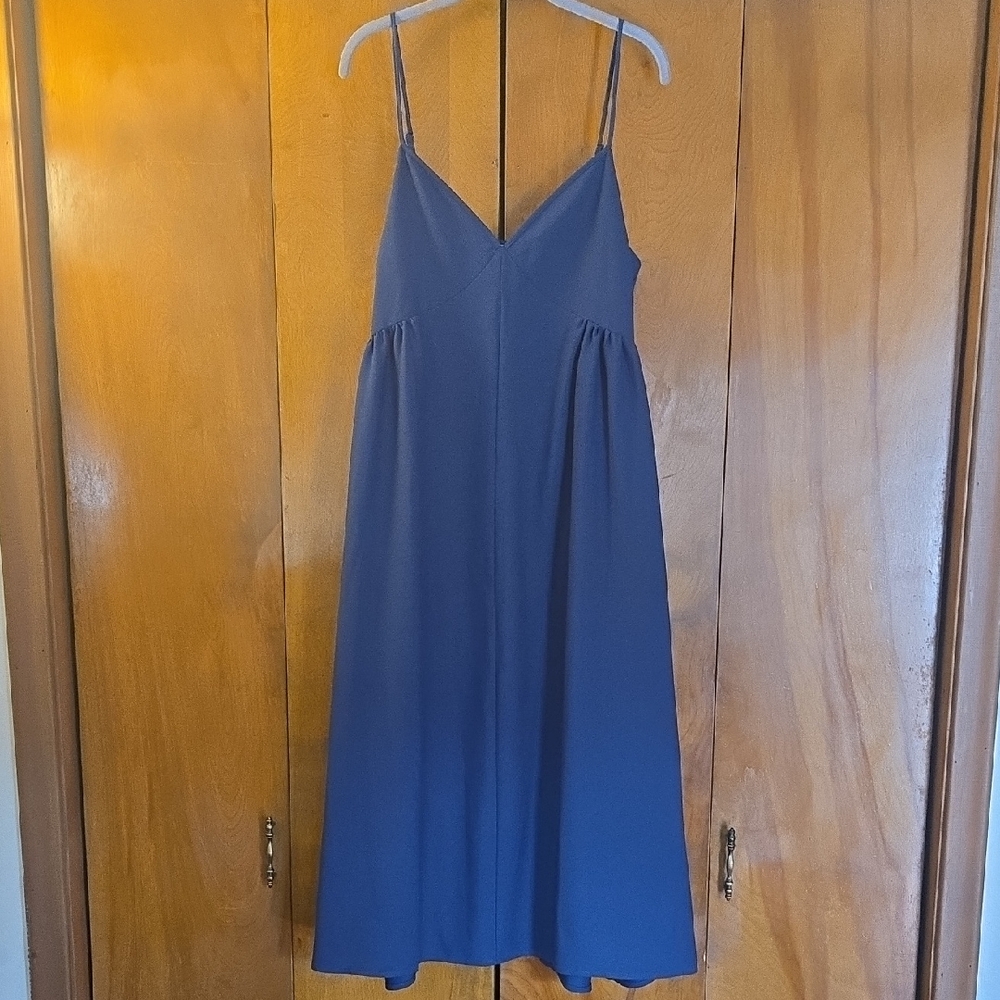 Levi's Navy Spaghetti-Strap V-Neck Midi Dress